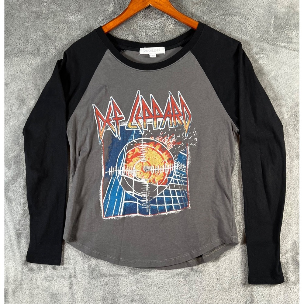 Daydreamer Def Leppard Pyromania T Shirt Womens Small 1983 Tour Raglan Graphic